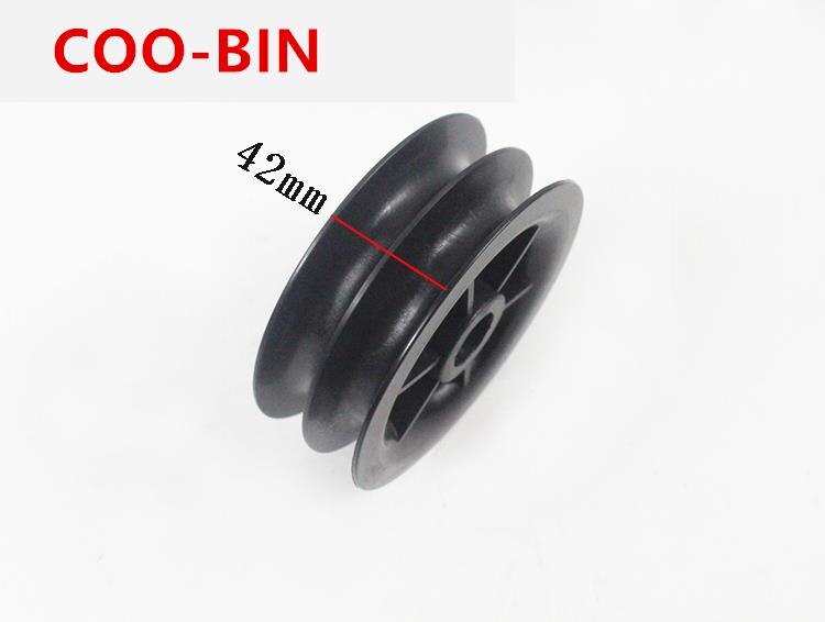 Poulie de tube en plastique pour chariot élévateur , 3-3.5 tonnes, poulie à Double rainure, Guide de tube latéral, accessoires de chariot élévateur