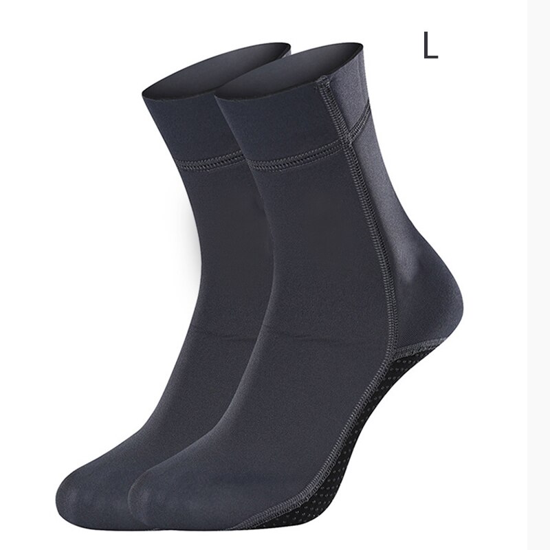 1 par meias de surf engrossar respirável anti-coral manter botas de mergulho quente para esportes aquáticos health99: gray  L