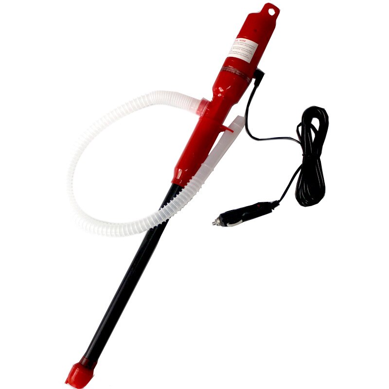 Autolaadvloeistofpomp handpomp vloeistofoverdracht water gas gereedschap benzine brandstof draagbare auto hevelslang buiten: Rood