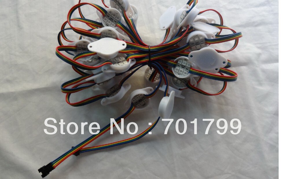 20 stücke DC12V 6 LEDs WS2801 LED Pixel modul; 30mm durchmesser; IP68 bewertet
