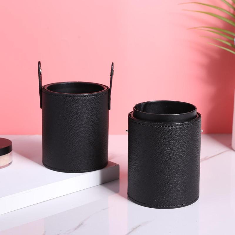 Tragbare PU Leder machen-hoch Pinsel Halfter Reise Kosmetische Stifte Lagerung Tasse fallen Schönheit Stifte Schönheit Organizer Kasten fallen Für Pinsel
