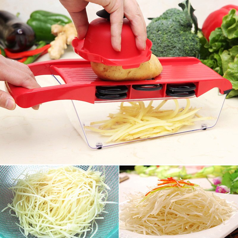 Groentesnijder Multifunctionele Fruit Slicer Met Staal Blade Aardappel Wortel Rasp Keuken Accessoires Tool Groentesnijders