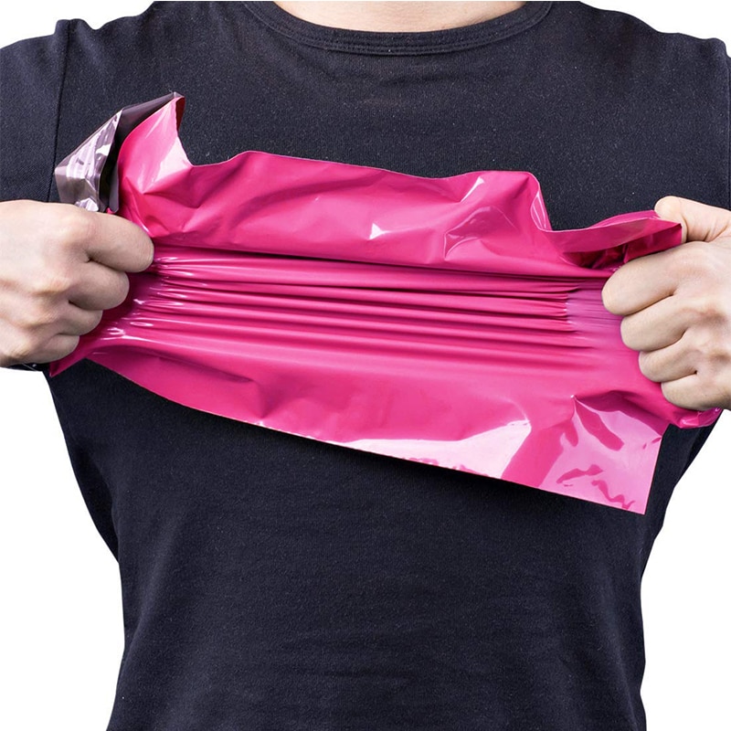 100pcs Pink Poly Mailer Self Adhesive Post Mailing Package Mailer Courier Envelopes Bags Courier Storage bags