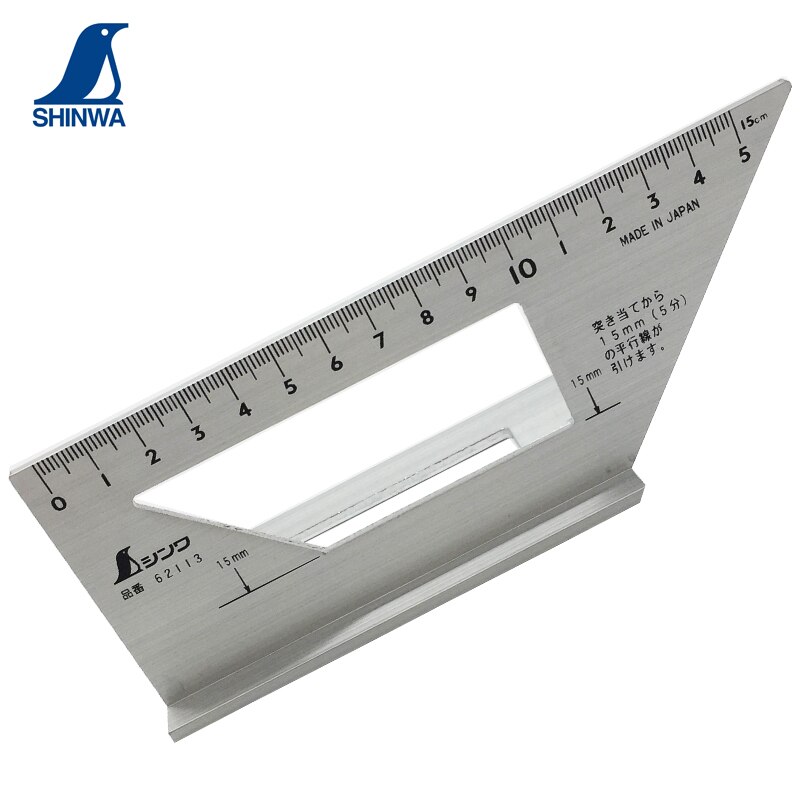 Japan Shinwa 62112 multi purpose angle ruler 45 ° 90 ° cross line ruler woodworking angle ruler: 62113