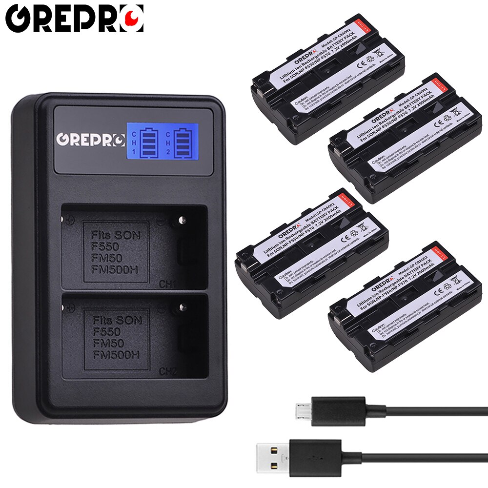 2 kpl 2900 mah np -f550 np f550 npf 550 akku + lcd -kaksoislaturi sony np -f330 np-f530 np-f570 np-f730 np-f750 np-f770 np-f970: lle: 4 kpl setti