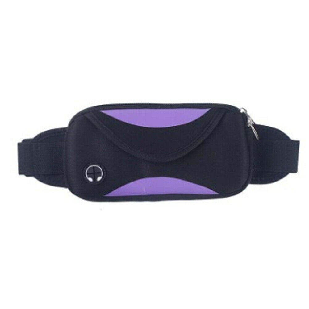 Nova nylon impermeável cinto saco fanny pack saco da cintura unisex esportes neutros heuptas: ROXO