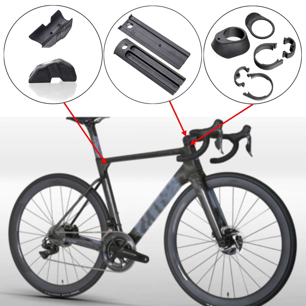 bike clamp plastic mountain bike clamp seatpost bicycle clamp for black inc handlebar stem washer bicycle washer Spacer