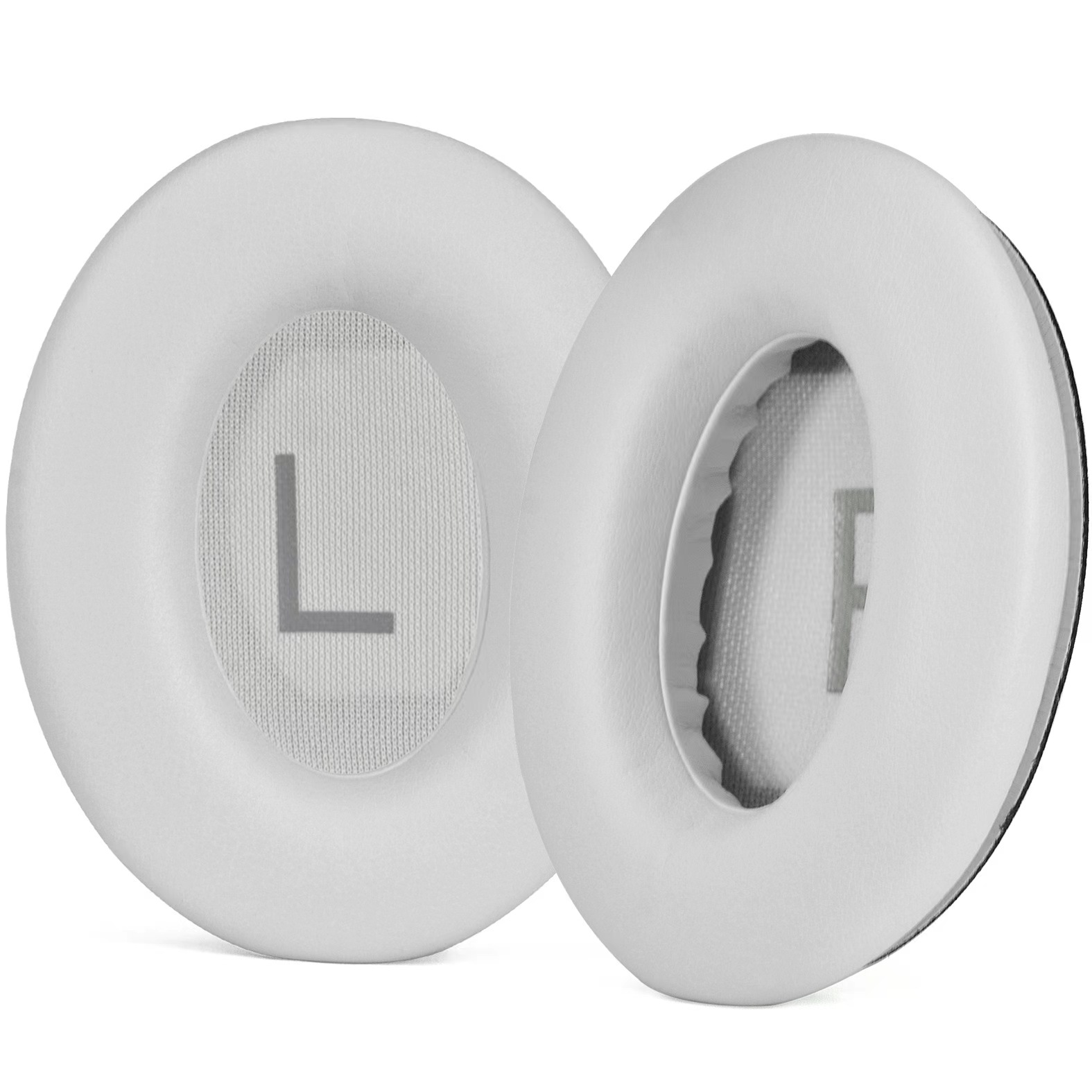 Almohadillas para auriculares Bose QuietComfort 45 QC45, cojín de repuesto para diadema y funda protectora, piel sensorial suave de cuero: Marfil