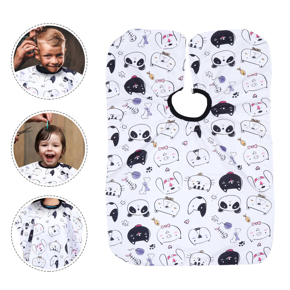 Kids Barber Hairdressing Cape Cartoon Hair Cutting Cape Lovely Haircut Apron