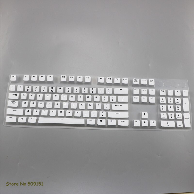For Logitech G610 G810 G910 G213 G413 G512 K840 backlit game mechanical keyboard protector button dust cover Protective skin: White
