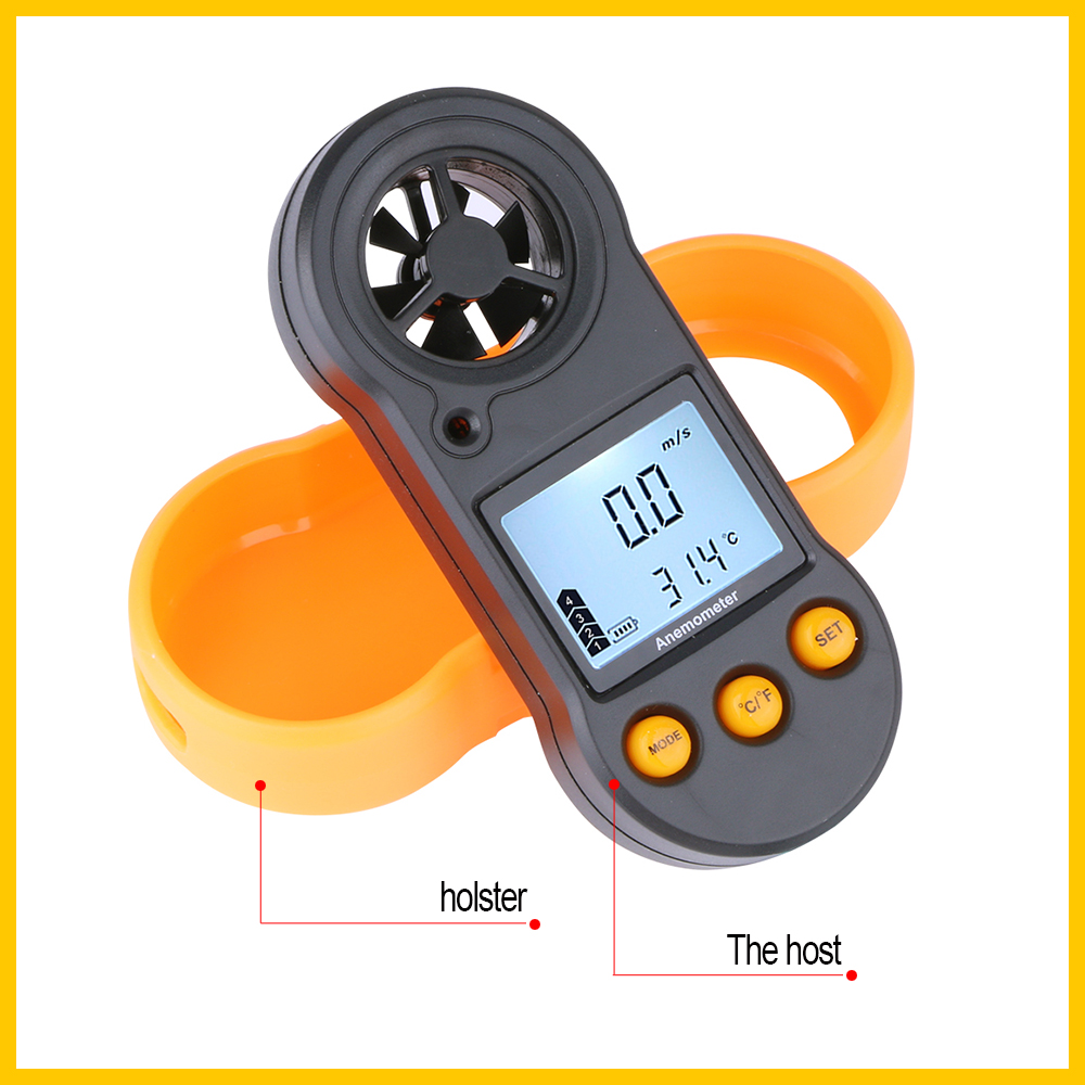 Rz Draagbare Anemometer Anemometro Wind Gauge Meter Lcd Digitale Hand-Held Meten Tool RZ818/GM816