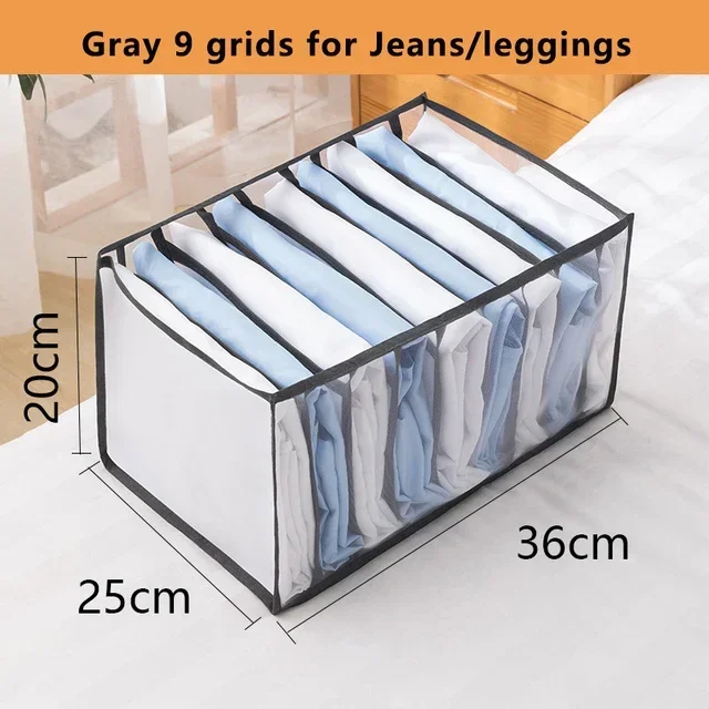 Closet Organizer Jeans Opbergdozen Ladeverdeler Dozen slipje organizer Opvouwbare ondergoed organisatoren Opslag voor kleding: plum