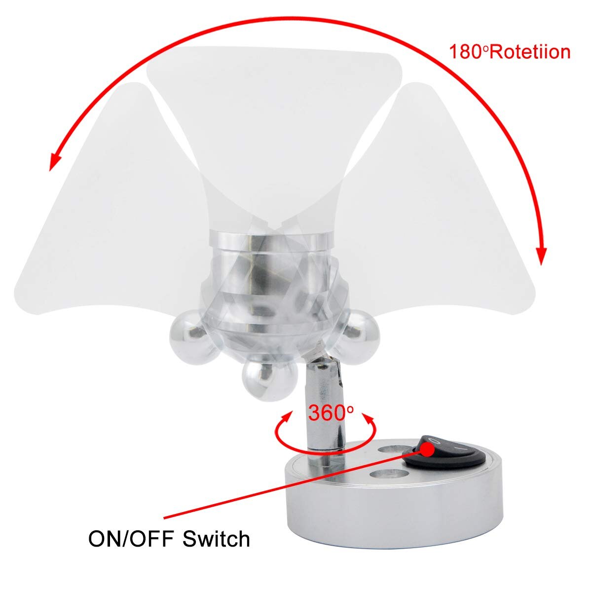 3500K 12V150LM LED Interior Light RV Caravan Trailer Boat Wall Mount Bedside Book Lamp