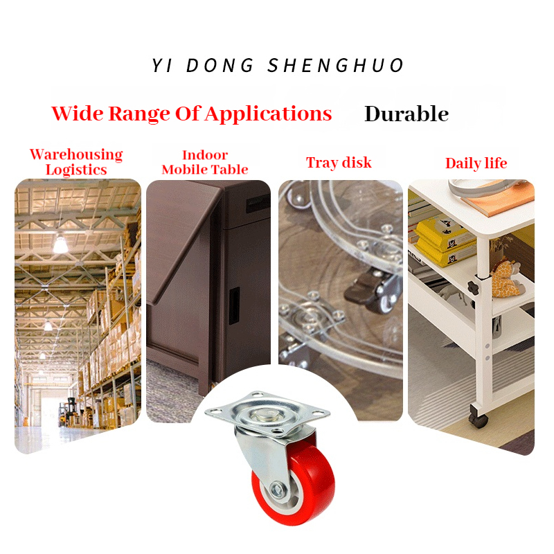 4/8 Stuks Meubels Caster 1.5 "Zachte Rubberen Universele Wiel Zwenkwiel Roller Wiel Voor Platform Trolley accessoire Meubels