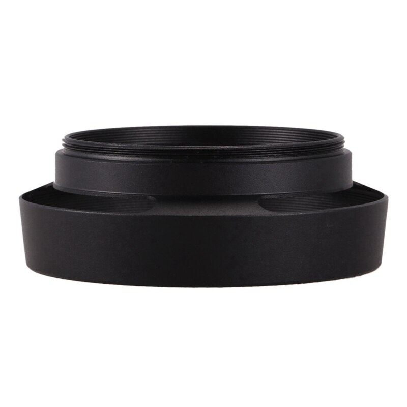 1 Set 58Mm Lens Cap With Lens Cap Leash Hole Bundle &amp; 1 Pcs Black 46Mm Metal Lens Hood