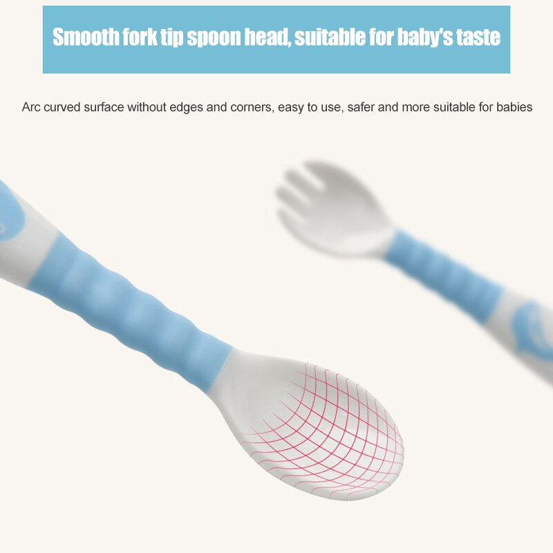 Baby sucker twist ske gaffel sæt ergonomisk træning bærbar til drenge piger dnj 998