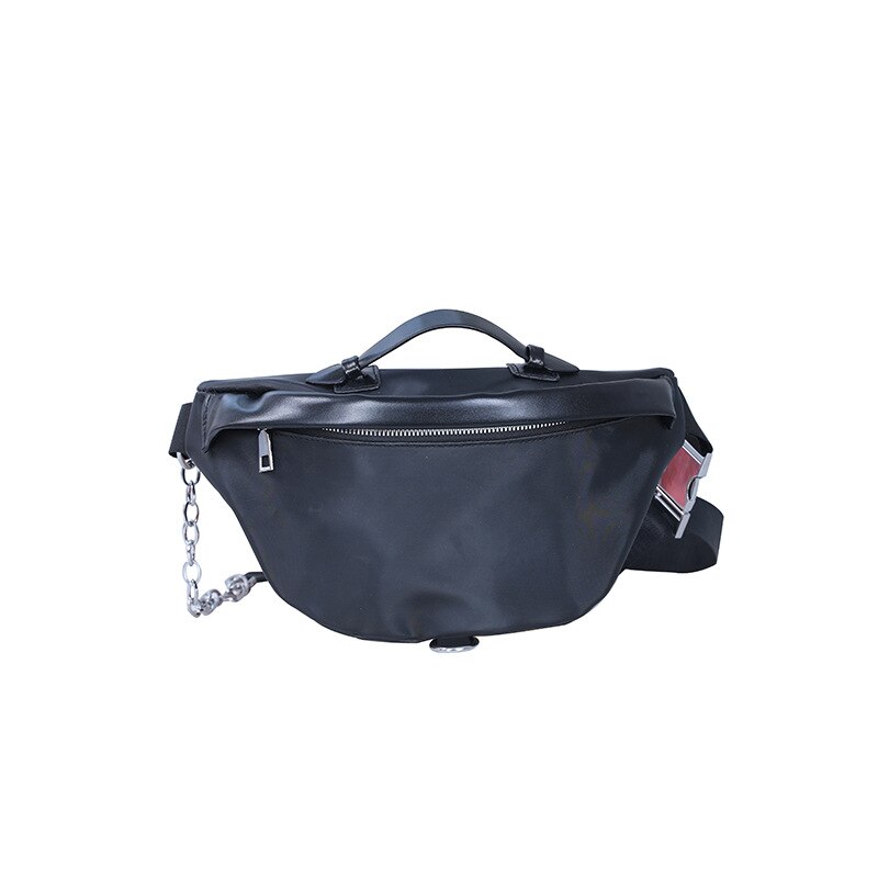 Sac à bandoulière Direct d'usine pour femmes, sacoche de poitrine sauvage Simple PU2020 nouvelle sac Diagonal noir