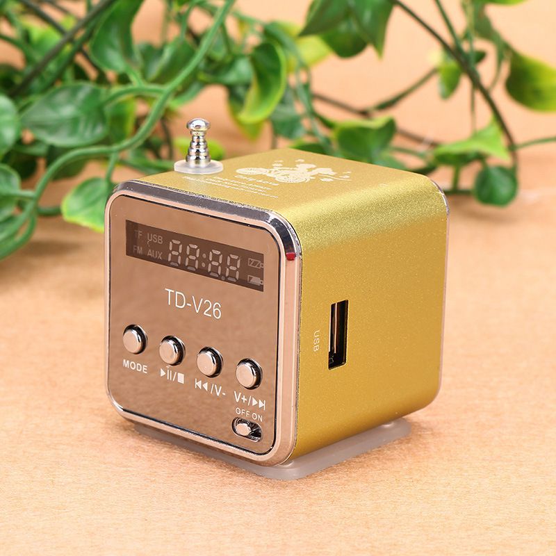 Radio cyfrowe FM Bezprzewodowy głośnik Bluetooth, przenośny odtwarzacz MP3 Wyświetlacz LCD Głośnik stereo Obsługa kart SD/TF: Niebieski