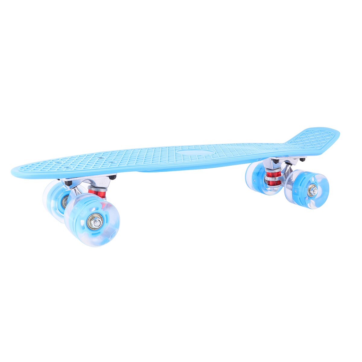 1Pc Four-Wheeled Scooter Flashing Wheel Skateboard Street Dancing Skateboard for Outdoor (Black): Blue