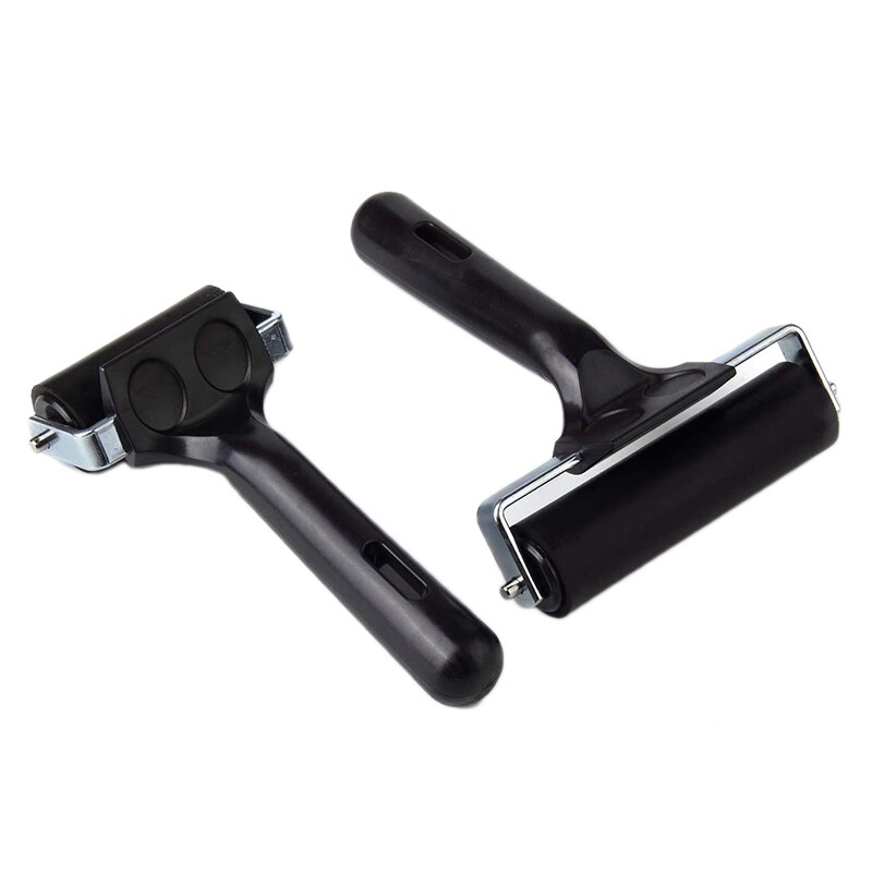 2 stuks rubberen remrol, zachte rubberen rem, rubberen trommel, verfkwast, inkt applicator, kunstnijverheid, olieverfgereedschap: Default Title