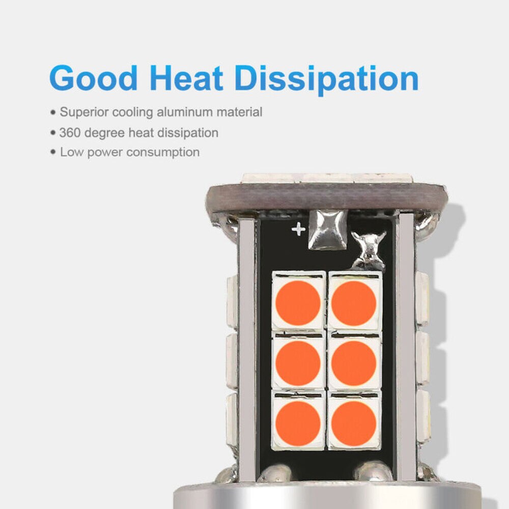 Lamp richtingaanwijzers 24 smd auto rem achteruitrij koepel onderdelen 2 stuks 7443