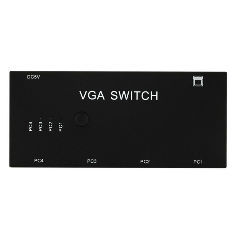 Divisor VGA 1080P 4 puertos 1 en 2 salida VGA interruptor 1X4 macho a hembra con Cable LX9A