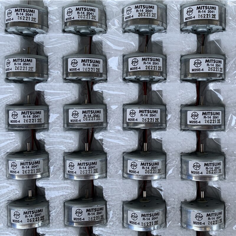 MITSUMI M25E-4 Mini RF-300CA Solar Power Motor DC 3V~6V 5500RPM 24mm Diameter Micro Round Spindle Motor DIY Hobby Toy Model