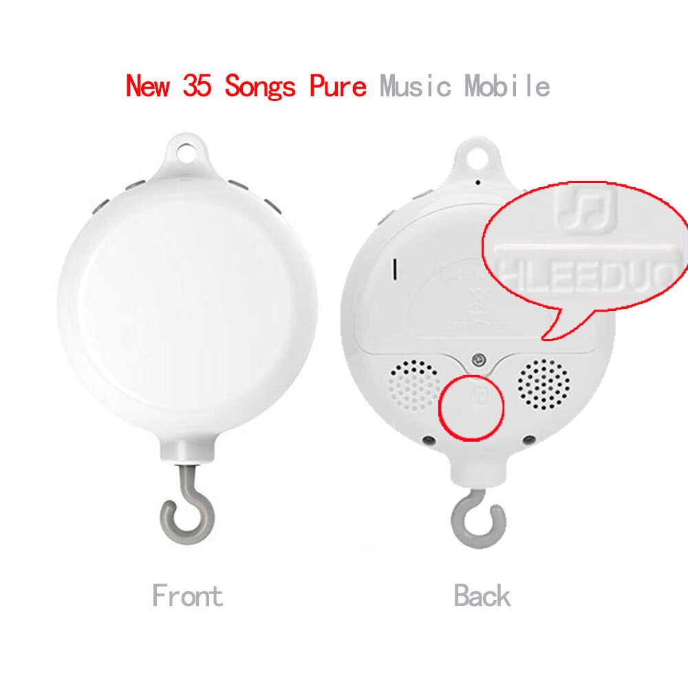 Baby Bett Glocke Spielzeug Halfter Handy, Mobiltelefon Krippe Musik Kasten Arm Halterung Weiß Rasseln Halterung Neugeborenen Glocke Krippe Spielzeug Für 0-12 monate Baby: 35 Lieder Musik Kasten