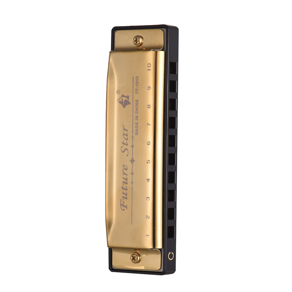 Sleutel Van C Diatonische Harmonica Mouthorgan Met Abs Riet Spiegel Oppervlak 10 Holes Blues Harmonica Voor Beginners 4 Kleuren