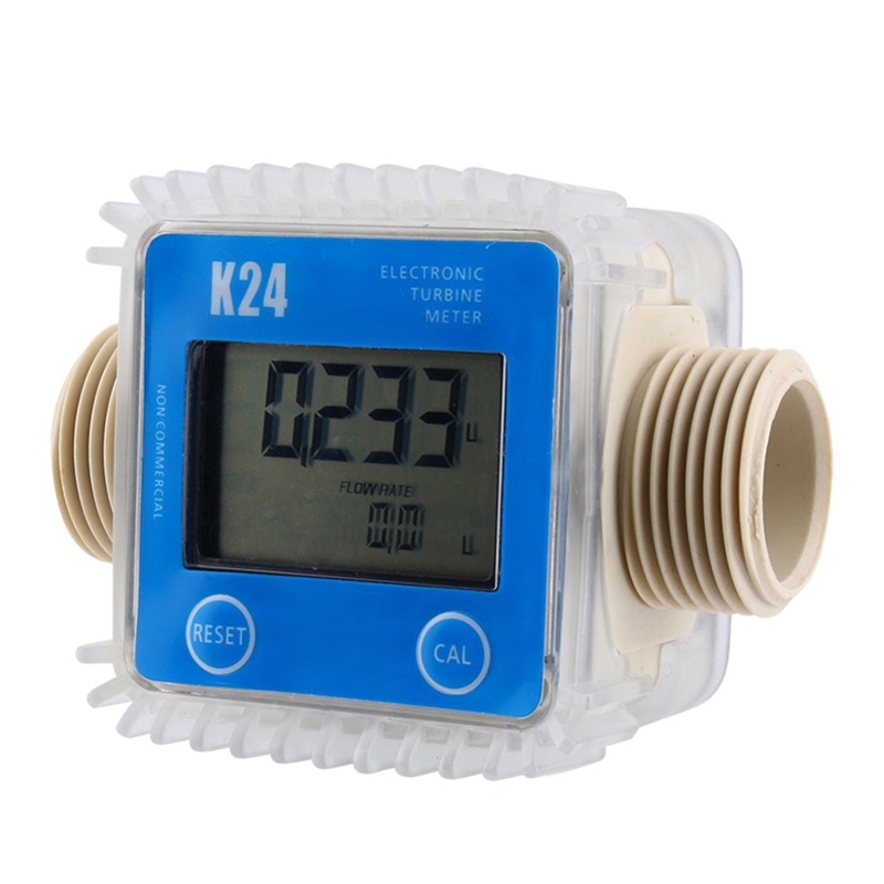 1 Pcs K24 Lcd Turbine Digital Fuel Flow Meter Veel Gebruikt Voor Chemicaliën Water