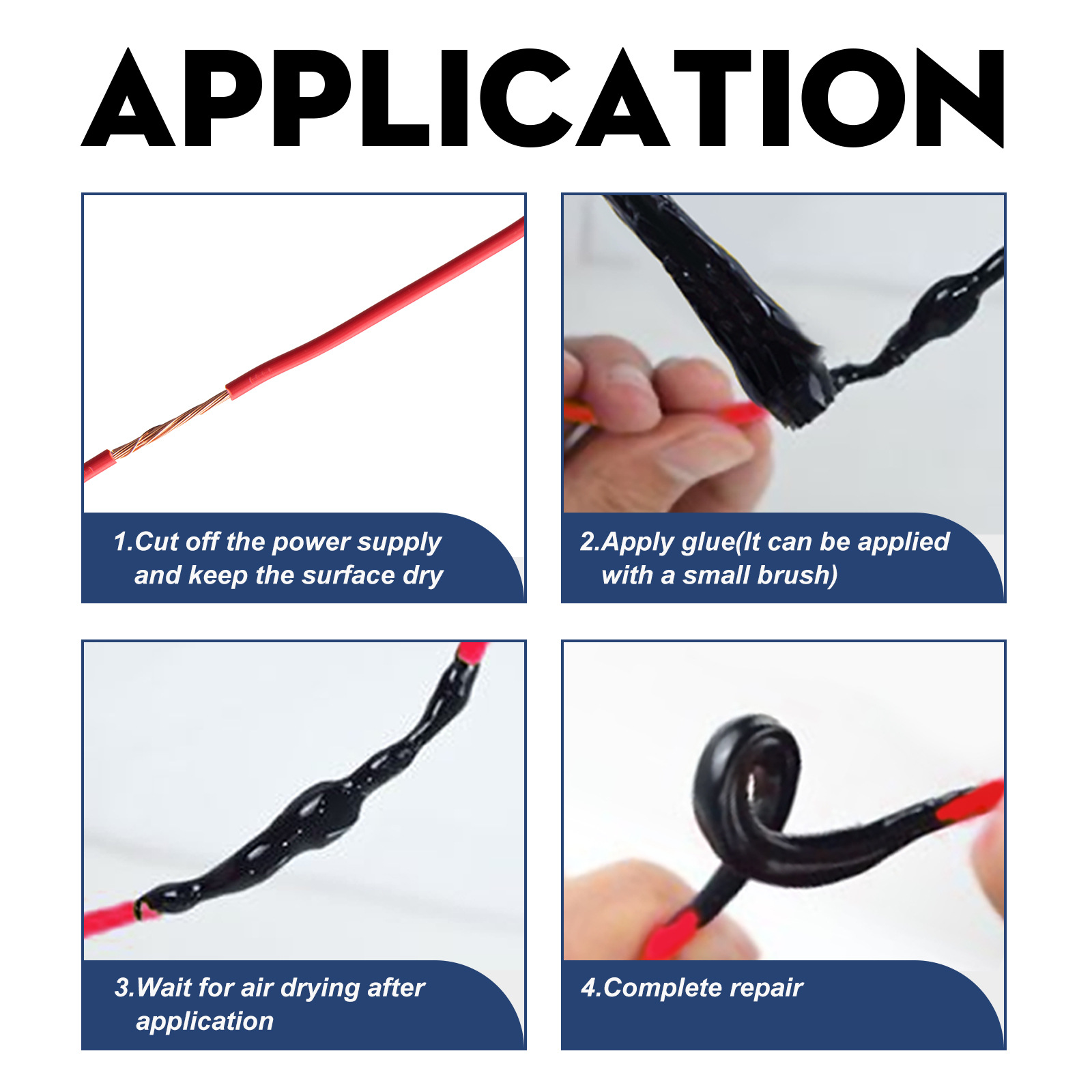 30/50ml flytande isolering elektrisk kabel reparationstejp snabbtorkande isolerande vattentät tejp elektronisk chip tätningsmedel