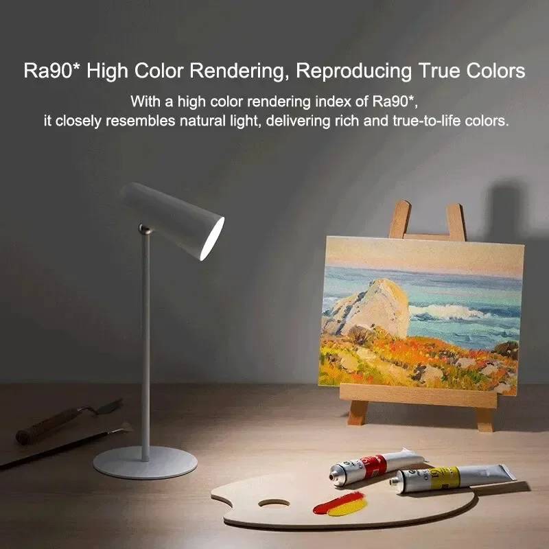Xiaomi Mijia Multifunktions-Schreibtischlampe Typ C, wiederaufladbar, 3-in-1, tragbar, Lesetisch, Wiedergabe, Clip-Lampe, Taschenlampe