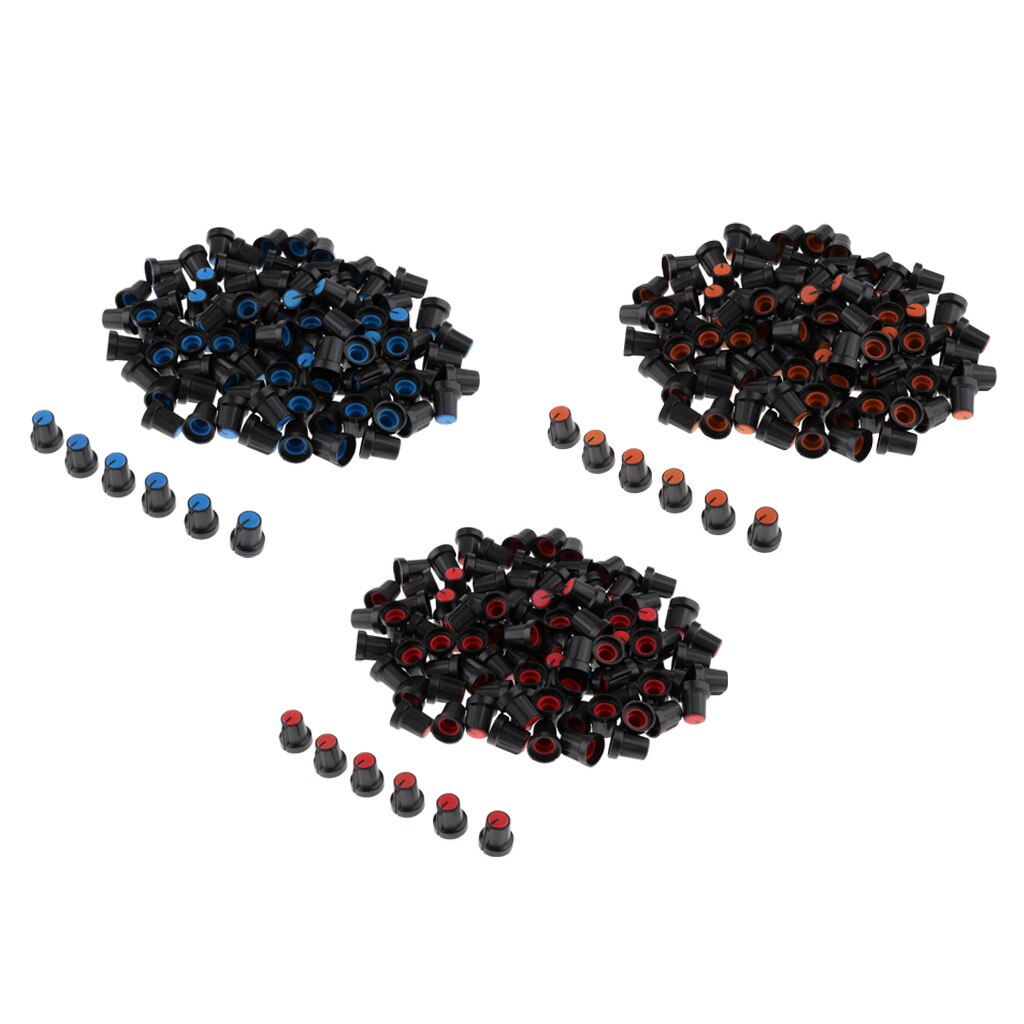 100 Pieces 6mm Plastic Potentiometer Control Volume Knobs Mini Cap