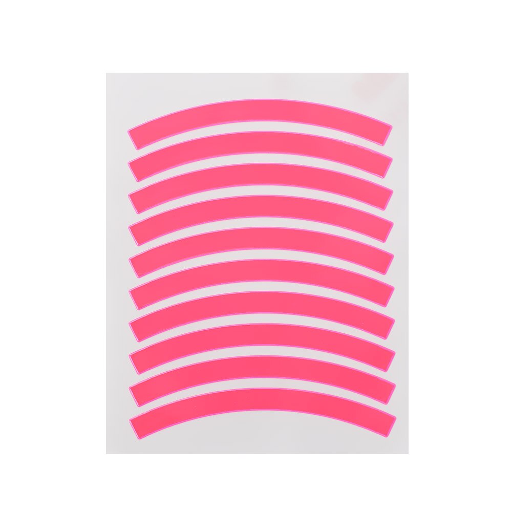 10 sztuk wioślarz odblaskowe naklejki wodoodporna opona aplikacja taśma bezpieczeństwa jasne paski koło rowerowe dla dzieci wioślarz równoważny: różowy