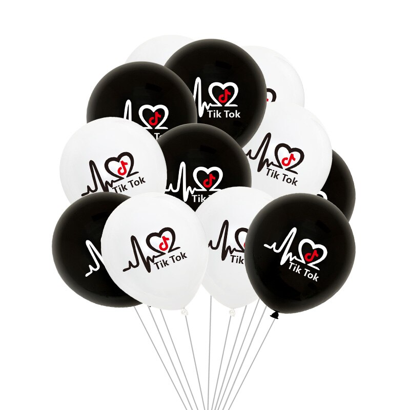 10Pcs 12Inch Notities Latex Ballonnen Kleine Video Symbool Ballen Verjaardagsfeestje Decor Populaire Muziek App Helium ballon: Licht Groen