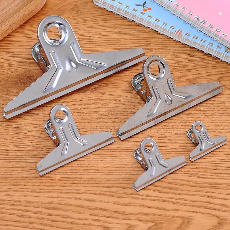 Classeur à pinces en fer inoxydable, organisateur de fichiers, accessoires de planificateur de grande taille, papeterie scolaire, fournitures de bureau