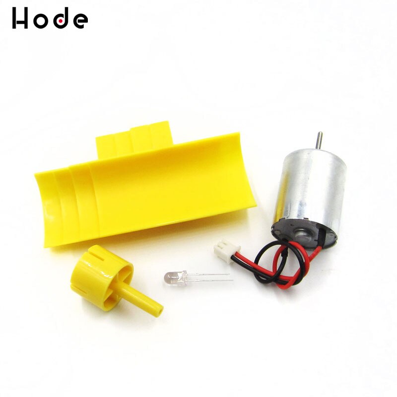 DC Micro Motor Small LED lights Vertical Axis Wind Turbine Generator Blades