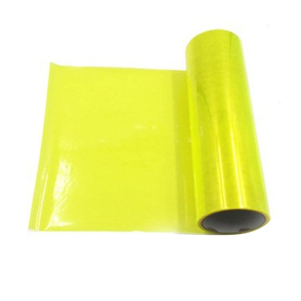 30 x100cm auton ajovalojen väriä vaihtava kalvo jarruvalo tarra takavalon värikalvo auton valokalvo auton kalvo: Fluoresoiva keltainen