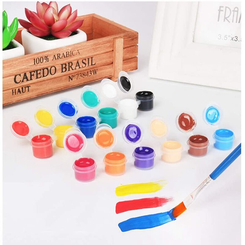 25 Strips Lege Verf Strips - 150 Potten L Mini Verf Pot Pod Strips Arts Ambachten Plastic Opslag Containers