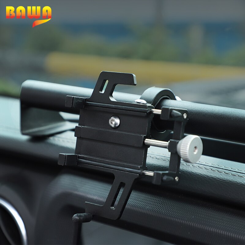 BAWA GPS Fixed frame For Jeep Gladiator JT + Car Mobile Phone Support Holder Accessories For Jeep Wrangler JL +