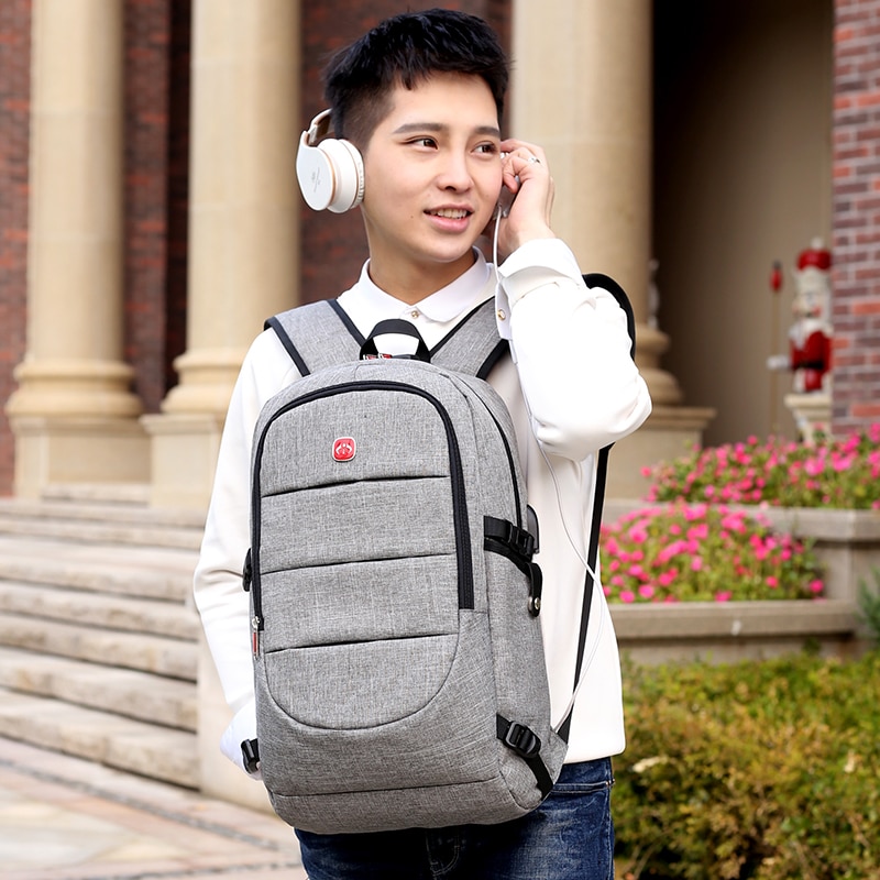 Sichere rucksack Oxford Große Kapazität mochila con seguridad rugtas mit kabel mit Sicherheit Codiert Lock USB Kabel und Port Männlichen