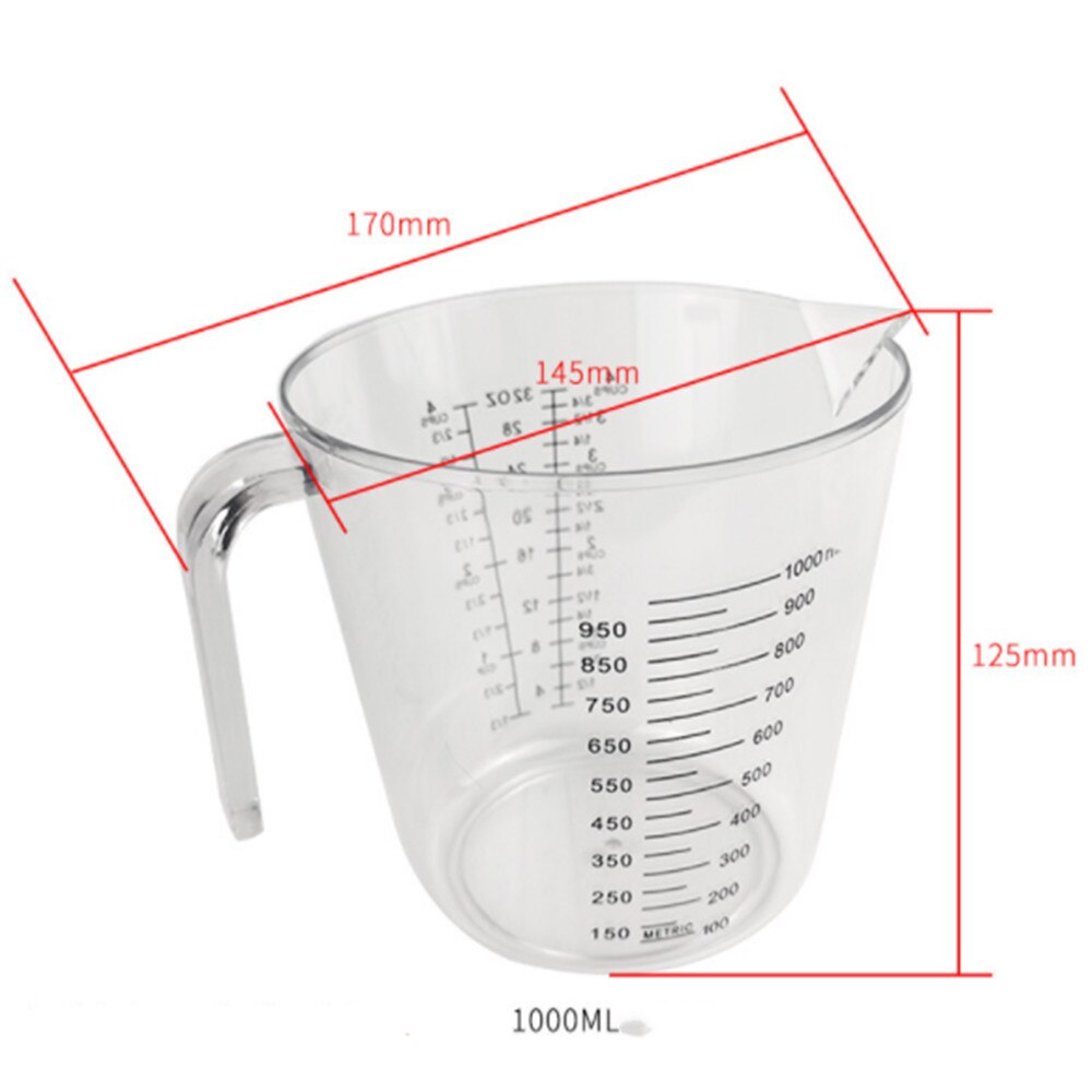 Lightweight Plastic Measuring Cup With Scale For Baking Milk Tea Special Breakfast Milk Juice Measuring Transparent Cup