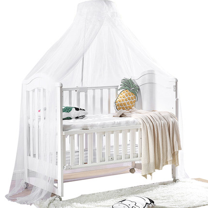 Luxury stand support Hung Dome crib mosquito net for baby bed,foldable crib mosquito mesh