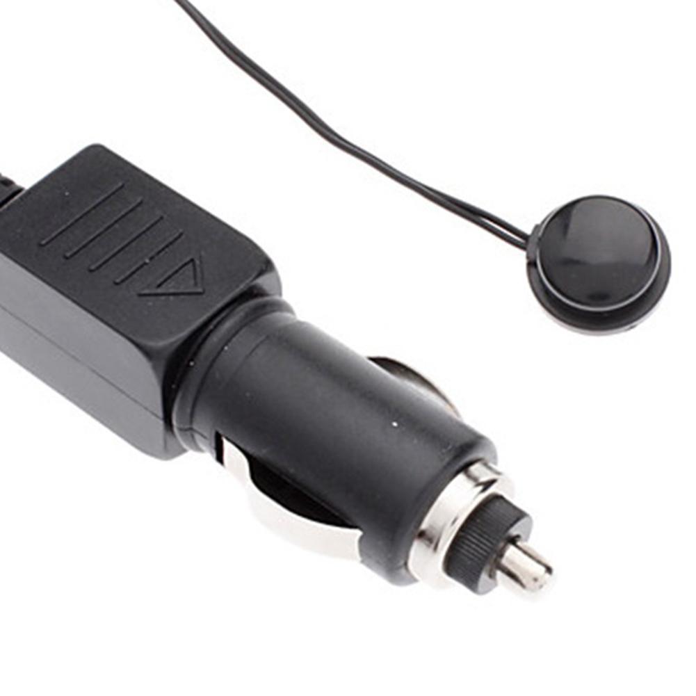 Termómetro Digital CC de 12V para coche, Mini Monitor de temperatura exterior Interior de coche, retroiluminado azul con Sensor de Cable de 1,5 M, color negro