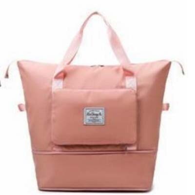 Erittäin suuri kapasiteetti kokoontaitettava laukku matkakassit kantaa kantaa matkatavaroiden säilytys käsilaukku vedenpitävä duffel setti naisille: Makea pinkki