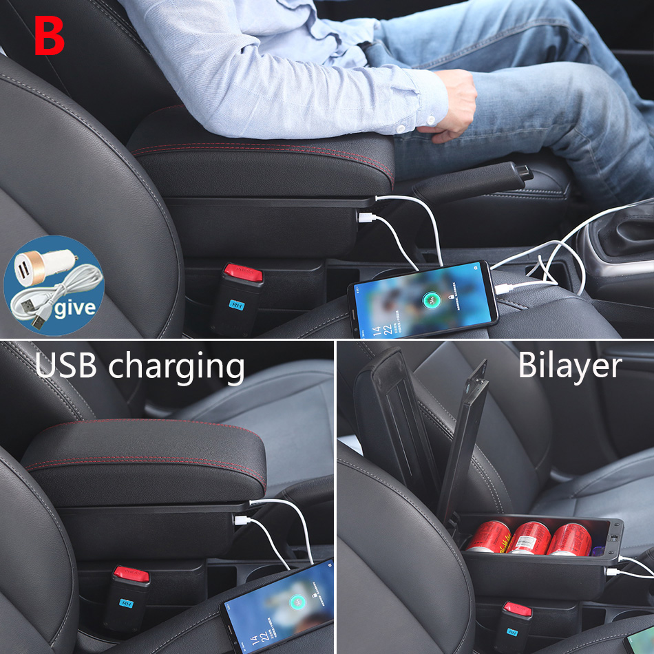 per Hyundai I10 Bracciolo per Hyundai I10 Scatola bracciolo per auto Dettagli parti interne Parti di Ammodernamento Scatola di immagazzinaggio Accessori auto