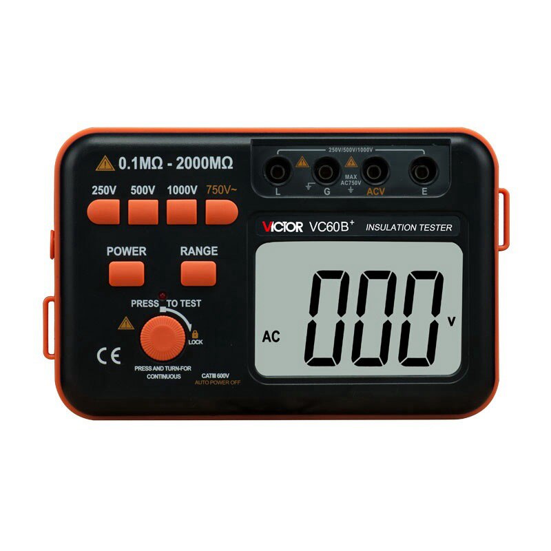 Multimeter Digital Insulation Resistance Tester 1000V Original Megger Insulation Tester DC/AC 0.1~2000m ohm