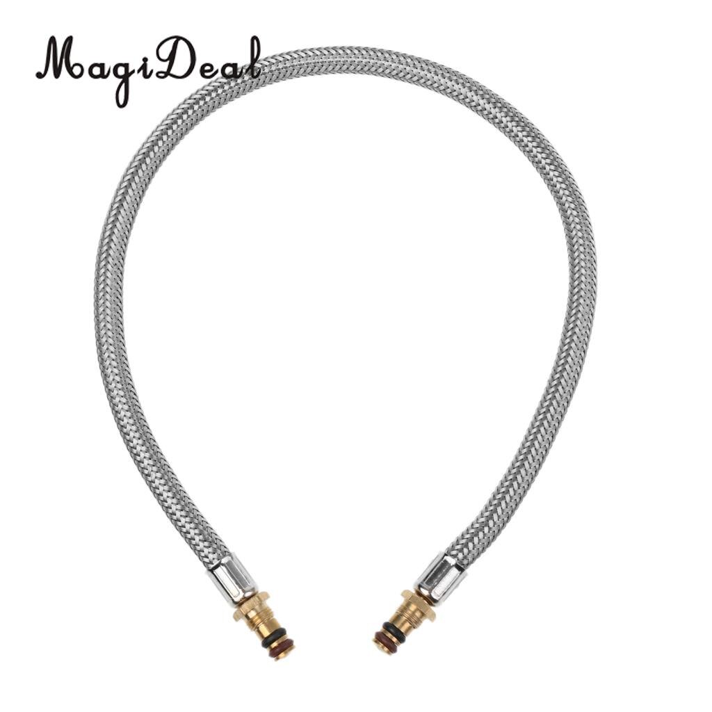 MagiDeal 30cm/50cm Durable Stainless Steel Gas Tank Head Adapter Hose Connector Regulator for Outdoor Camping Picnic BBQ Stove: 30cm