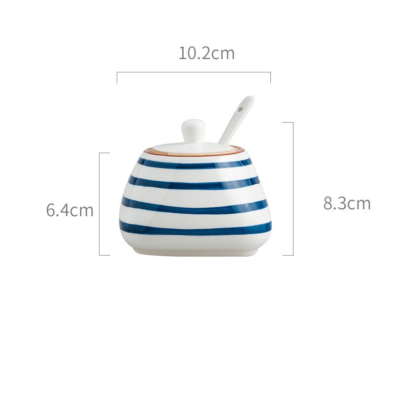 Japanese Style salt and pepper shakers Ceramic salt container Kitchen condiment bottle Spice Jar seasoning jar storage: H04