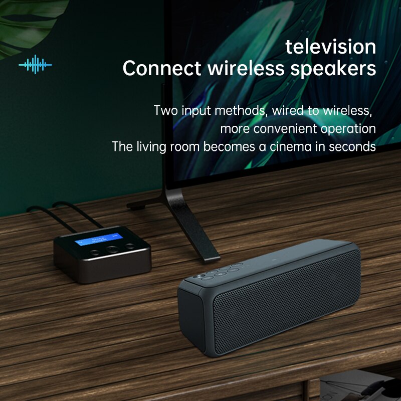 Bluetooth 5.0 odbiornik audio nadajnik 3.5mm AUX Jacek RCA klucz USB stereofoniczny LCD + SD adapter bezprzewodowy robić telewizor samochodowy PC słuchawki